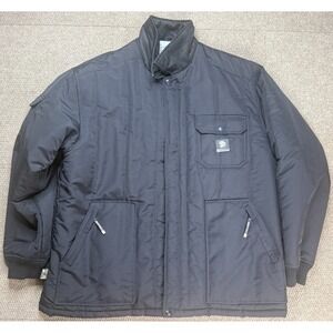 State Property Vtg Men's Wind Resistant Full‎ Zip Insualted Black Jacket Size XL